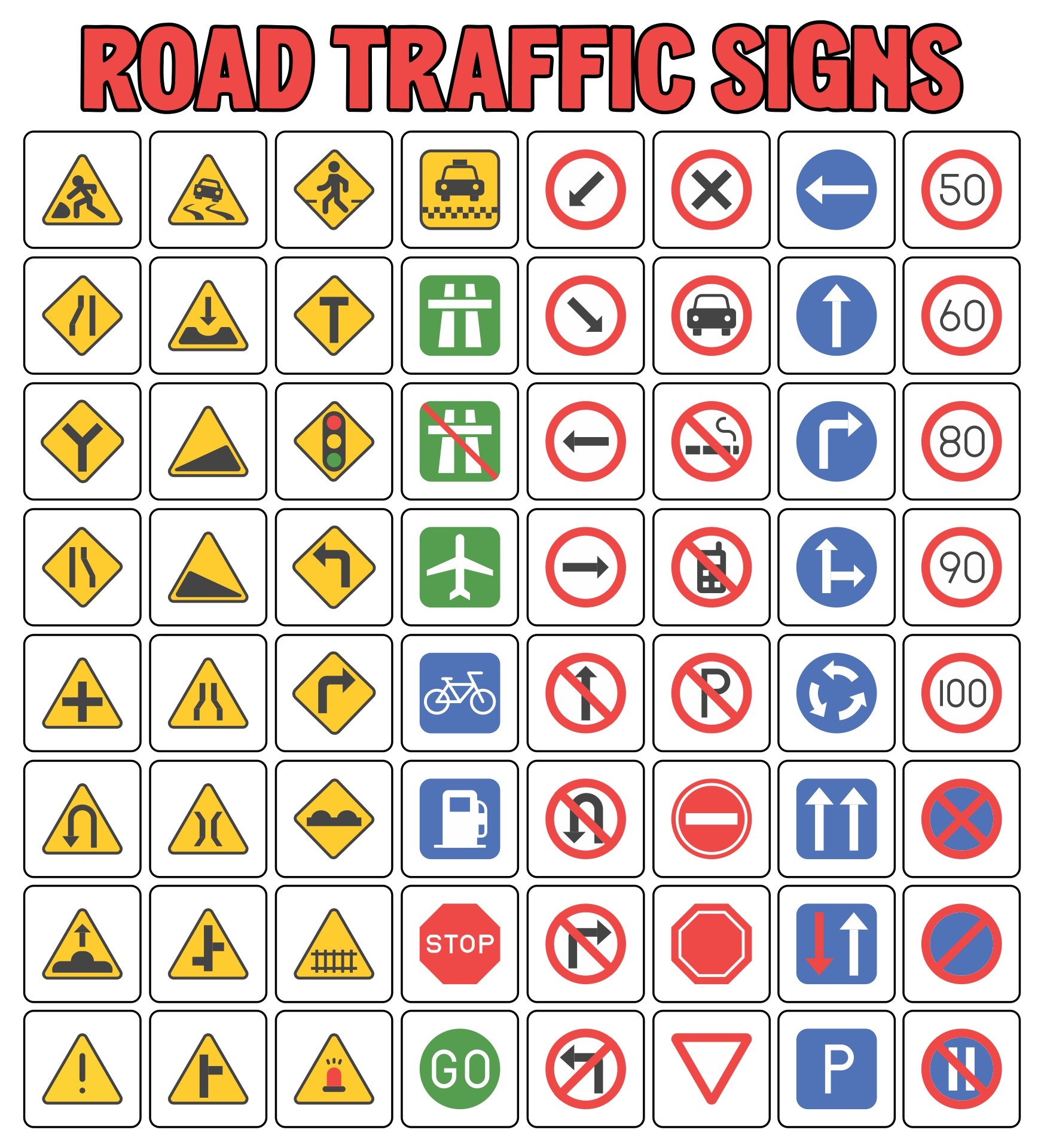 Free Printable Street Signs Worksheets