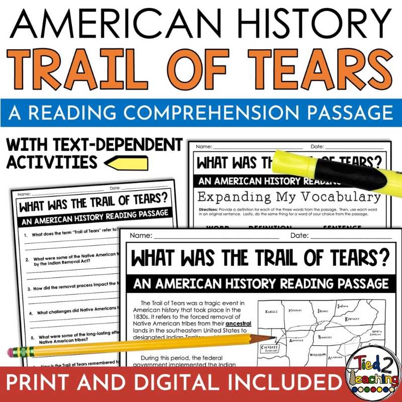 Free Printable Trail Of Tears Worksheets Free Printable Trail Of Tears Worksheets