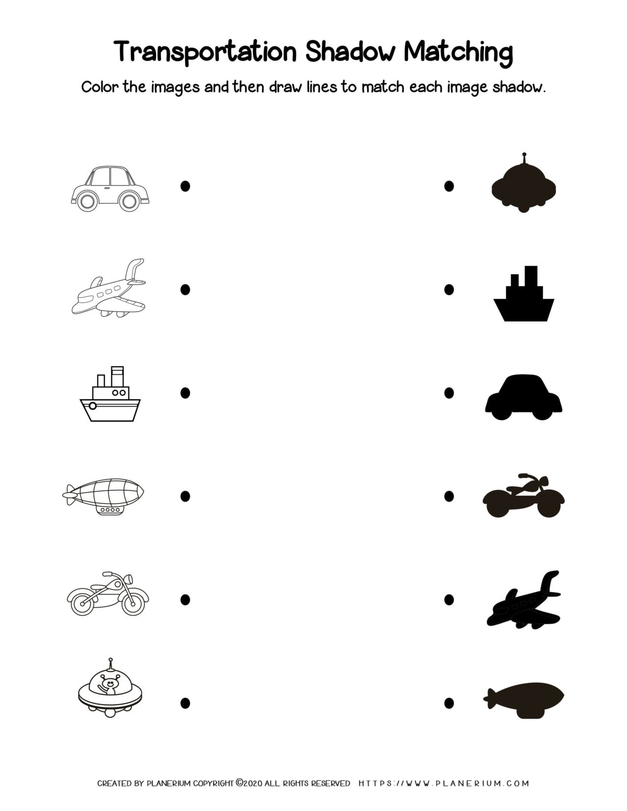 Transportation Shadow Matching Planerium