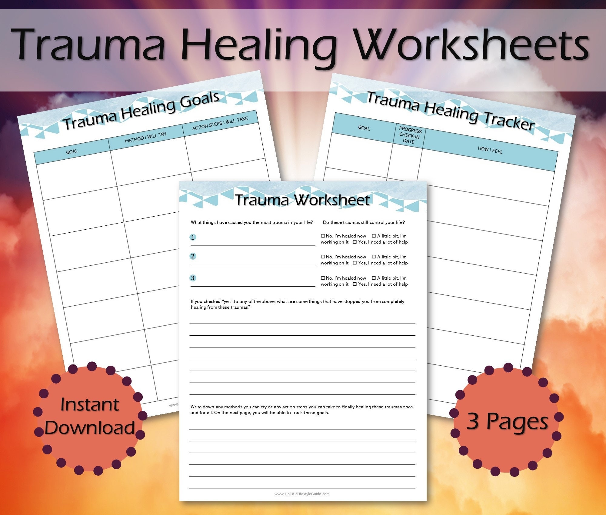 Free Printable Trauma Worksheets