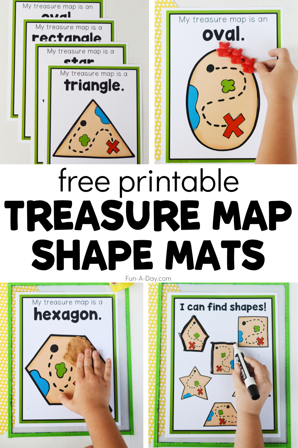 Treasure Map Shape Mats Free Printable Fun A Day Treasure Map Shape Mats Free Printable Fun A Day