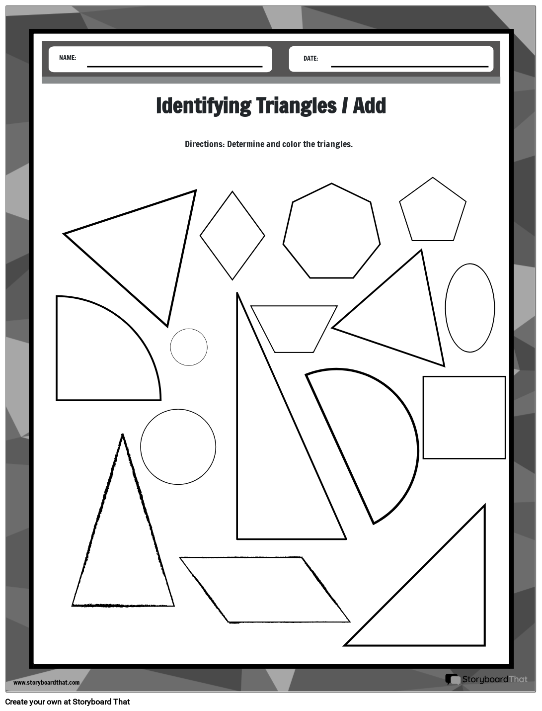 Triangle Worksheets Free Printable Geometry Worksheets