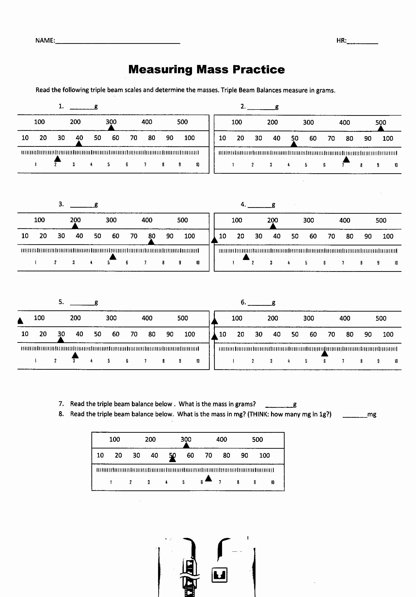Triple Beam Balance Practice Worksheet Best Of Reading A Triple 