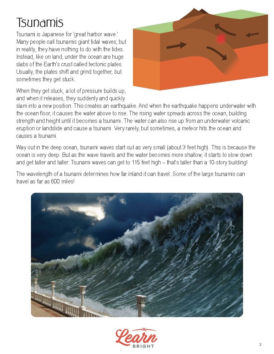 Tsunamis STEM Free PDF Download Learn Bright
