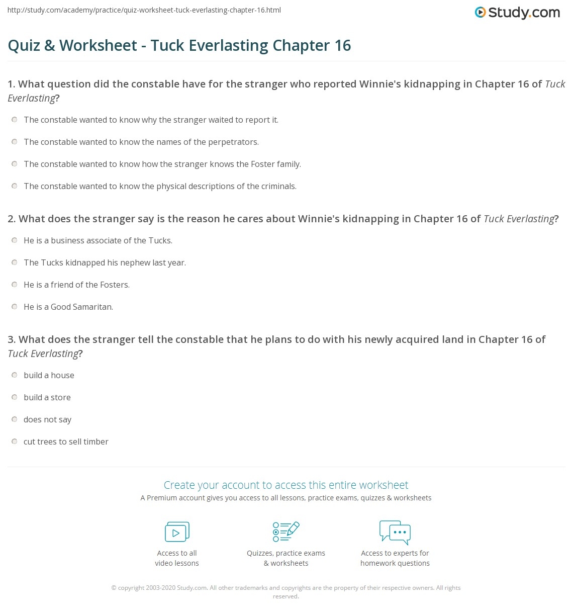 Tuck Everlasting Word Search WordMint Worksheets Library
