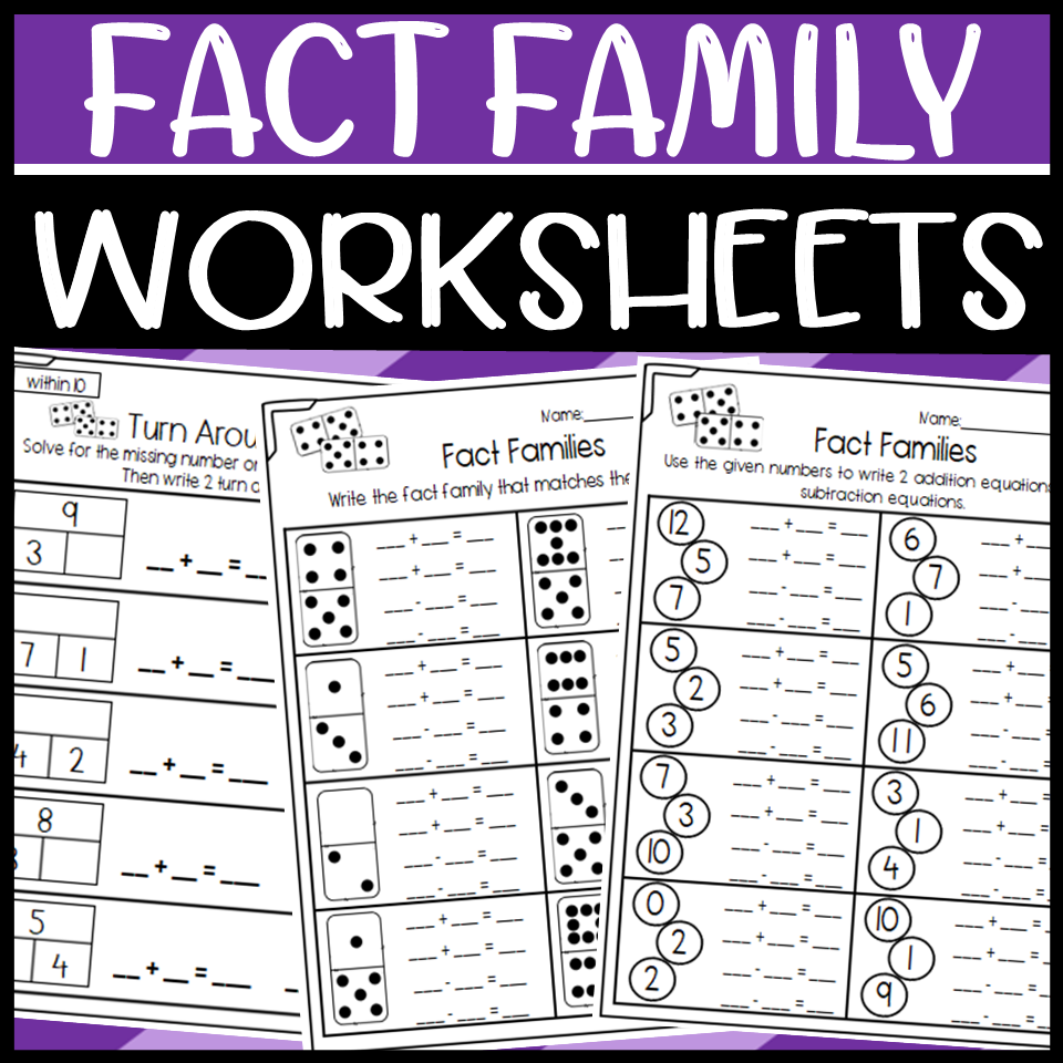 Turn Around Fact And Fact Family Worksheets Made By Teachers