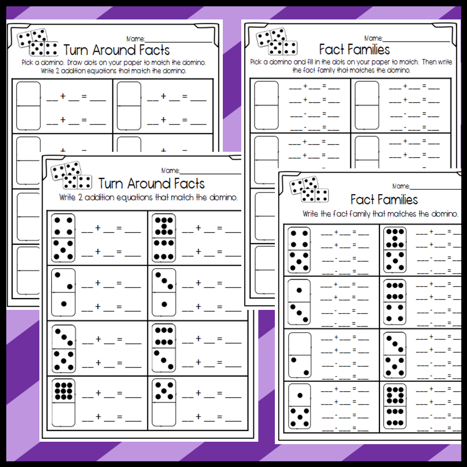 Turn Around Fact And Fact Family Worksheets Made By Teachers