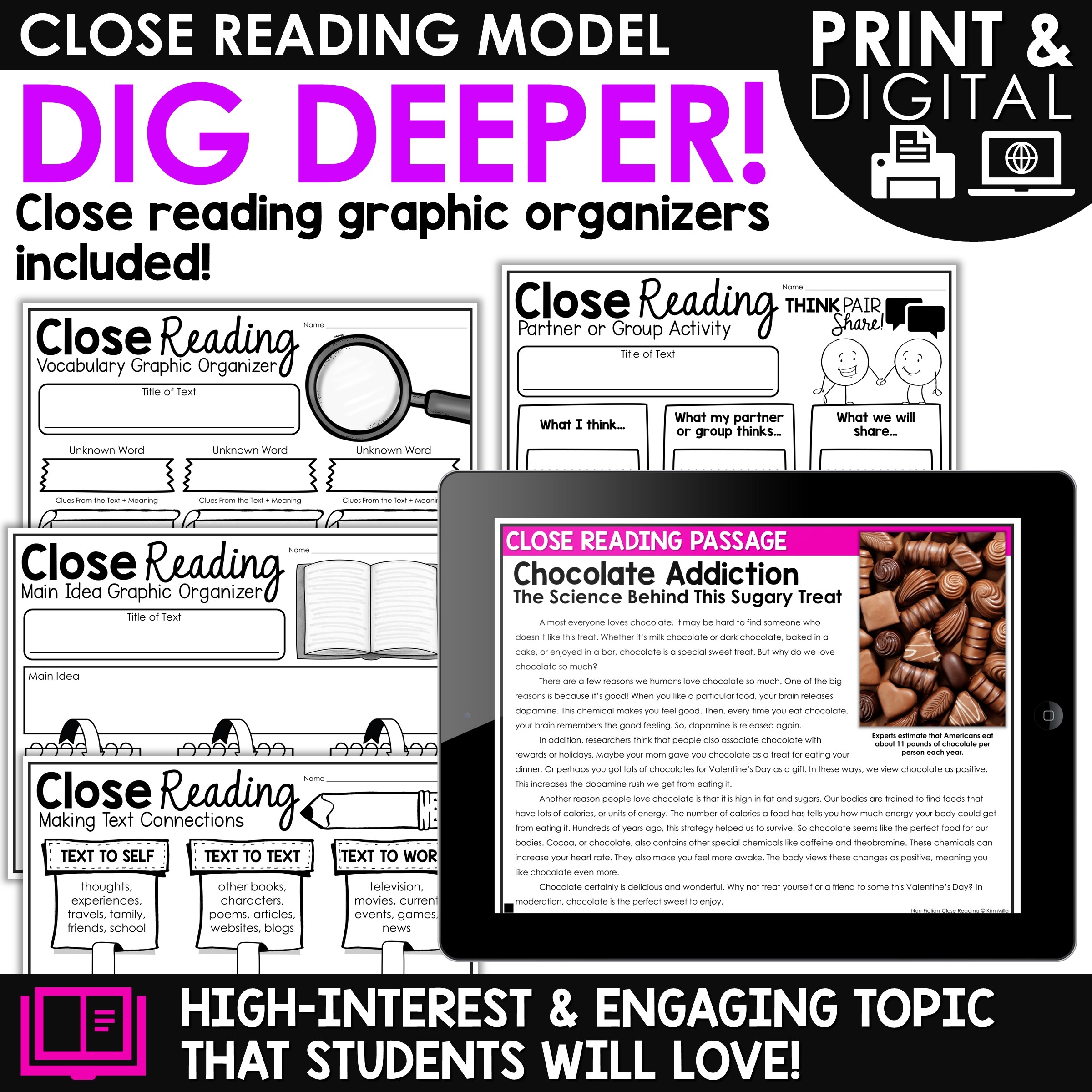 Valentine s Day Activities Reading Comprehension Passages Questions Close Reading A Love Of Teaching Kim Miller