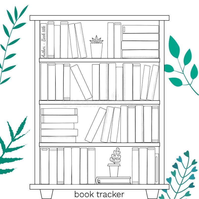 Vector Illustration For Printable With Bookcase On White Background Stock Vector Illustration Of Diary List 183247541