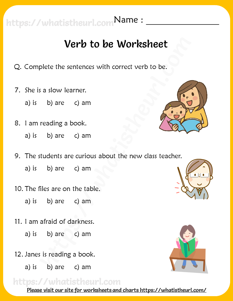 Verb To Be Worksheets For Grade 3 Your Home Teacher