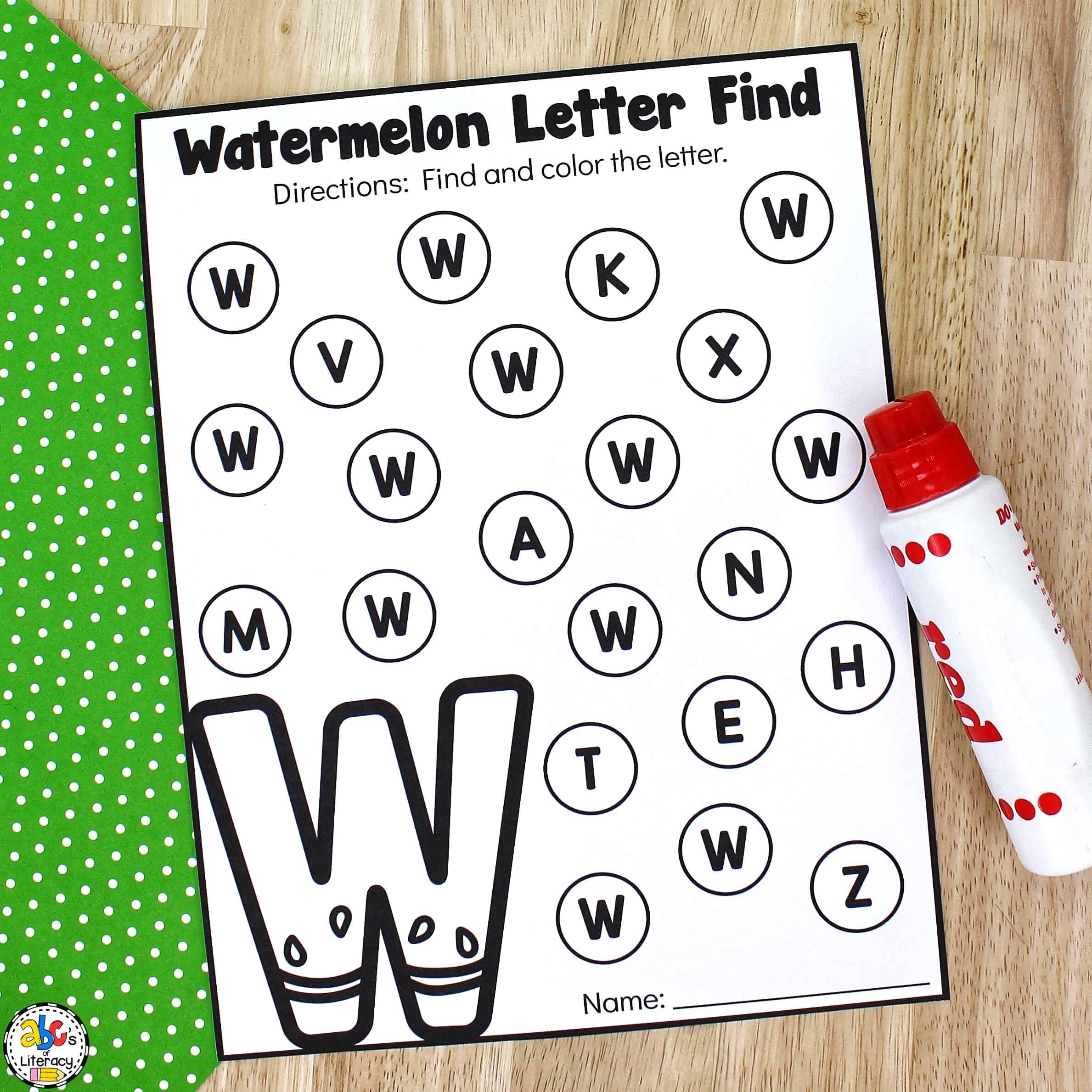 Watermelon Letter Find Preschool Worksheets Watermelon Letter Find Preschool Worksheets