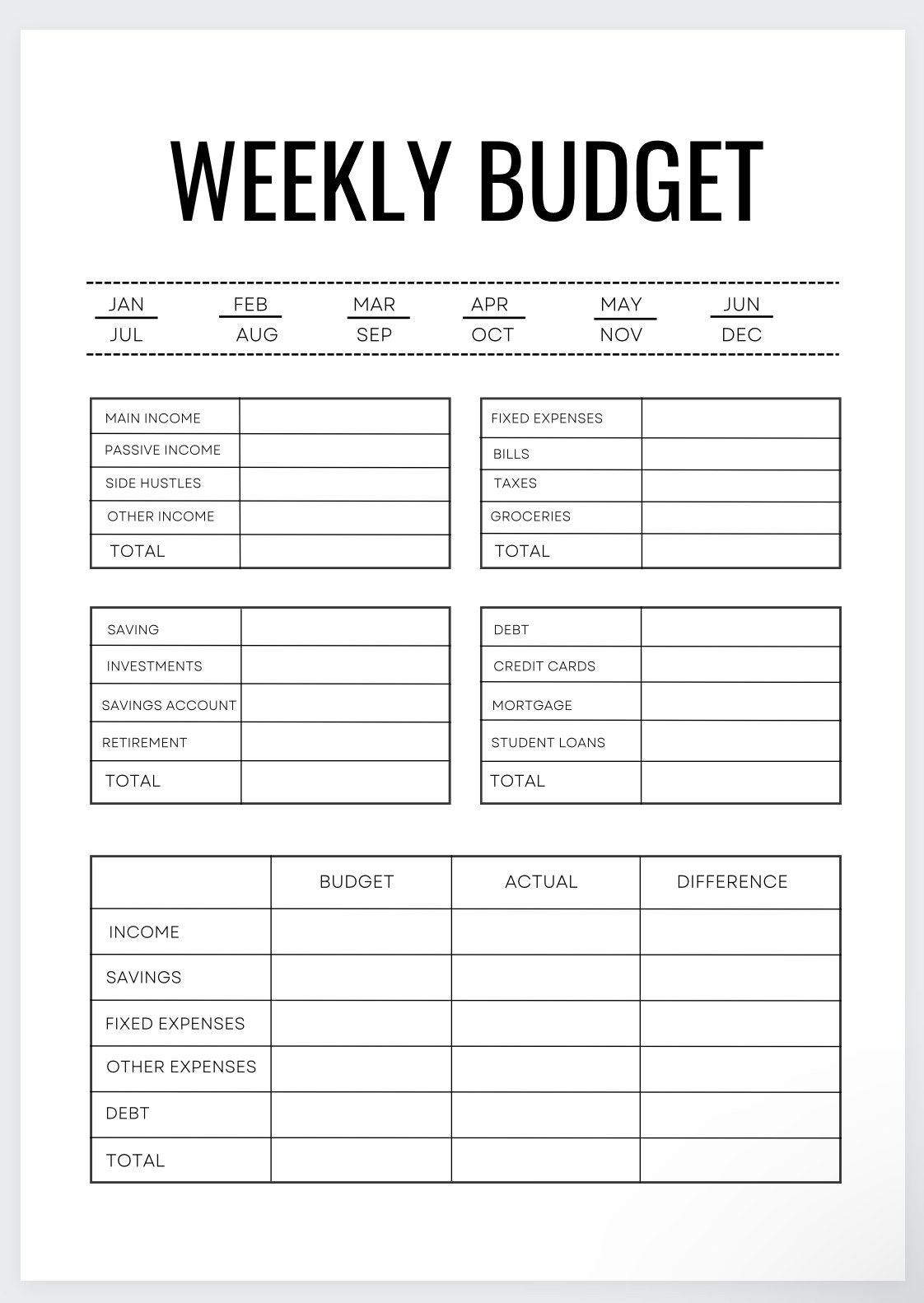 Weekly Budget biweekly Budget budget Template budget By Paycheck Worksheets Library