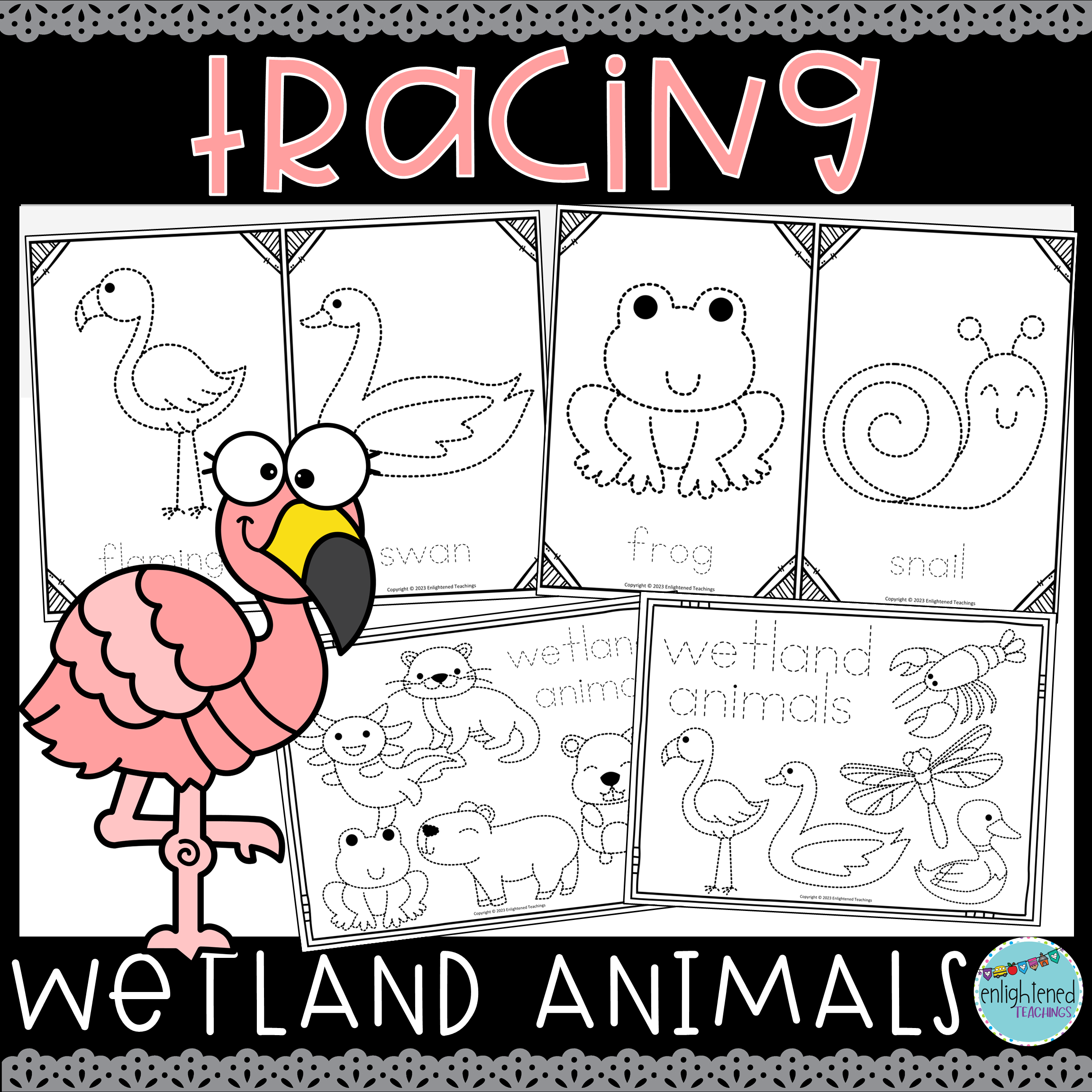 Wetland Animals Tracing Worksheets Fine Motor Activity Tracing U0026 Prewriting Made By Teachers