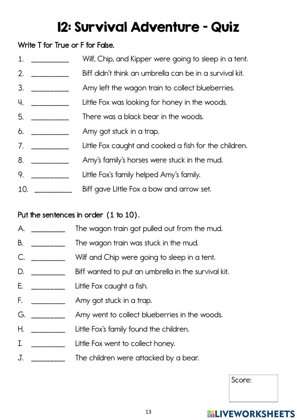 Wilderness Survival Skills Lesson Plans U0026 Worksheets Worksheets Library