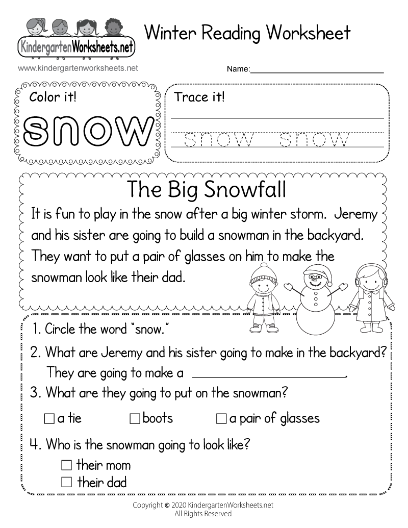 Free Printable Snow Worksheets Free Printable Snow Worksheets