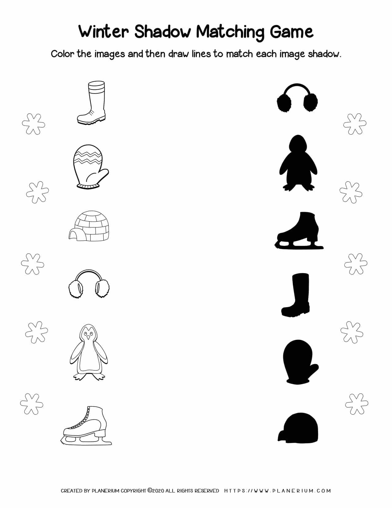 Free Printable Shadow Matching Worksheets Tools