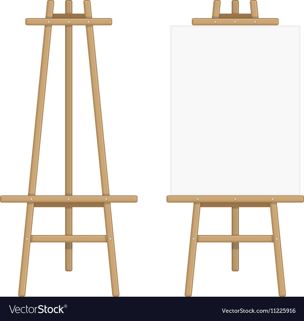 Wooden Easel Template Royalty Free Vector Image