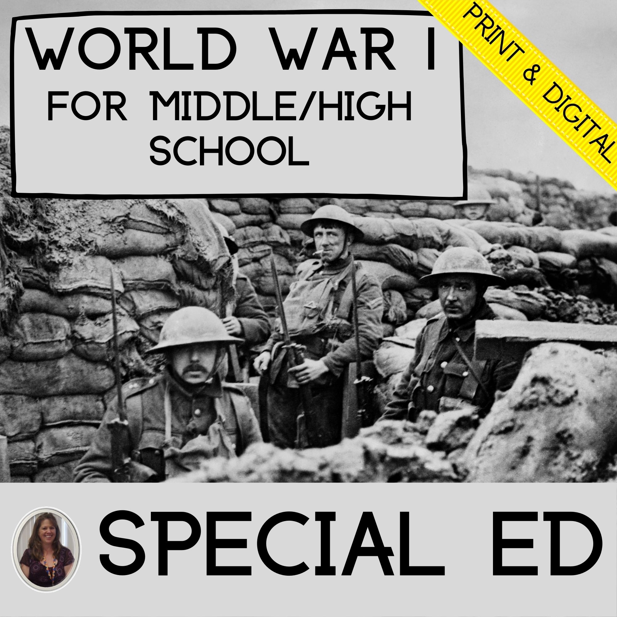 World War 1 Unit For Special Education PRINT AND DIGITAL Special Needs For Special Kids