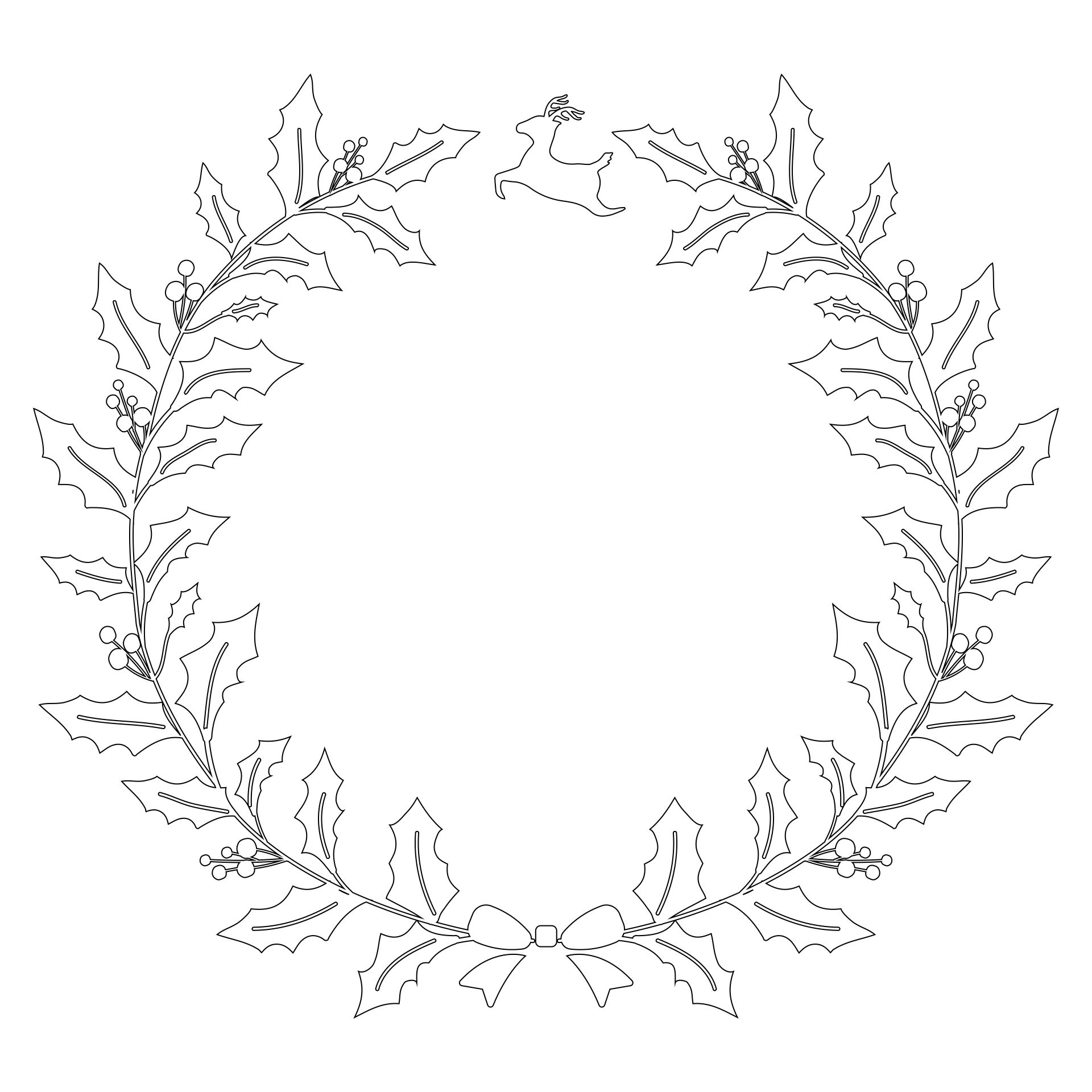 Wreath Template 10 Free PDF Printables Printablee