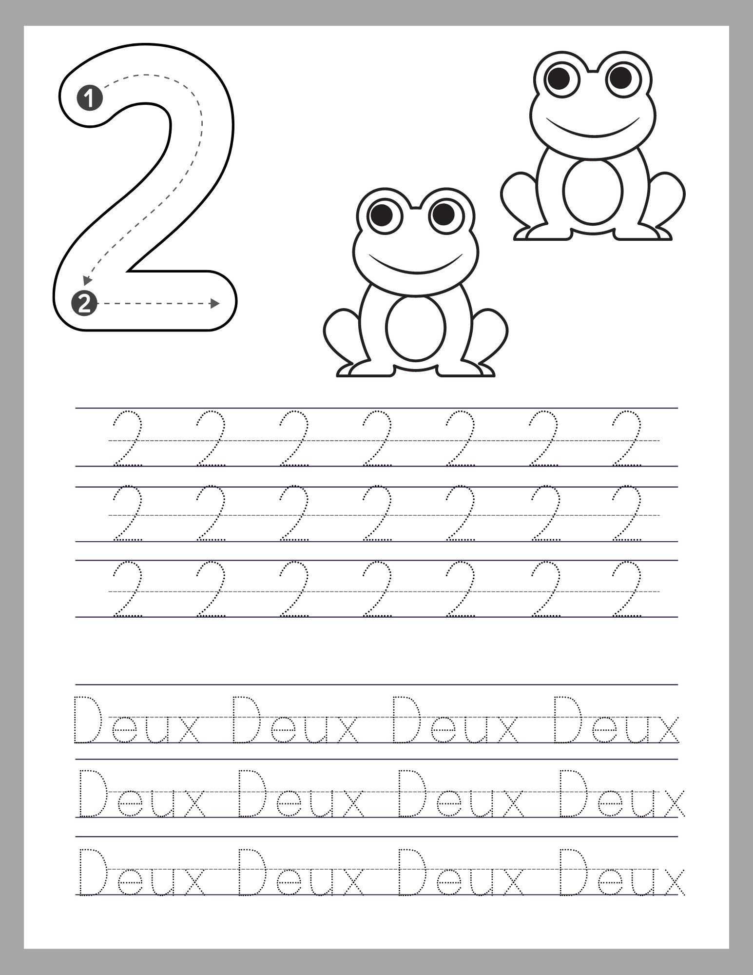 Free Printable Worksheets French Numbers