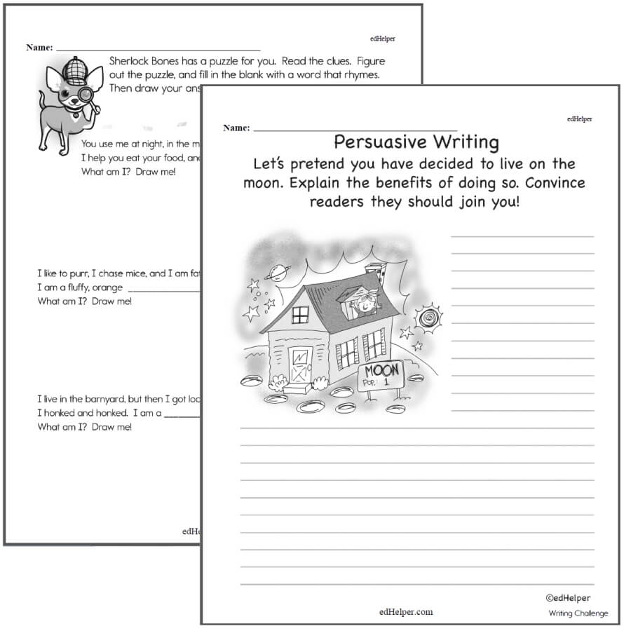 Free Printable Third Grade Writing Worksheets
