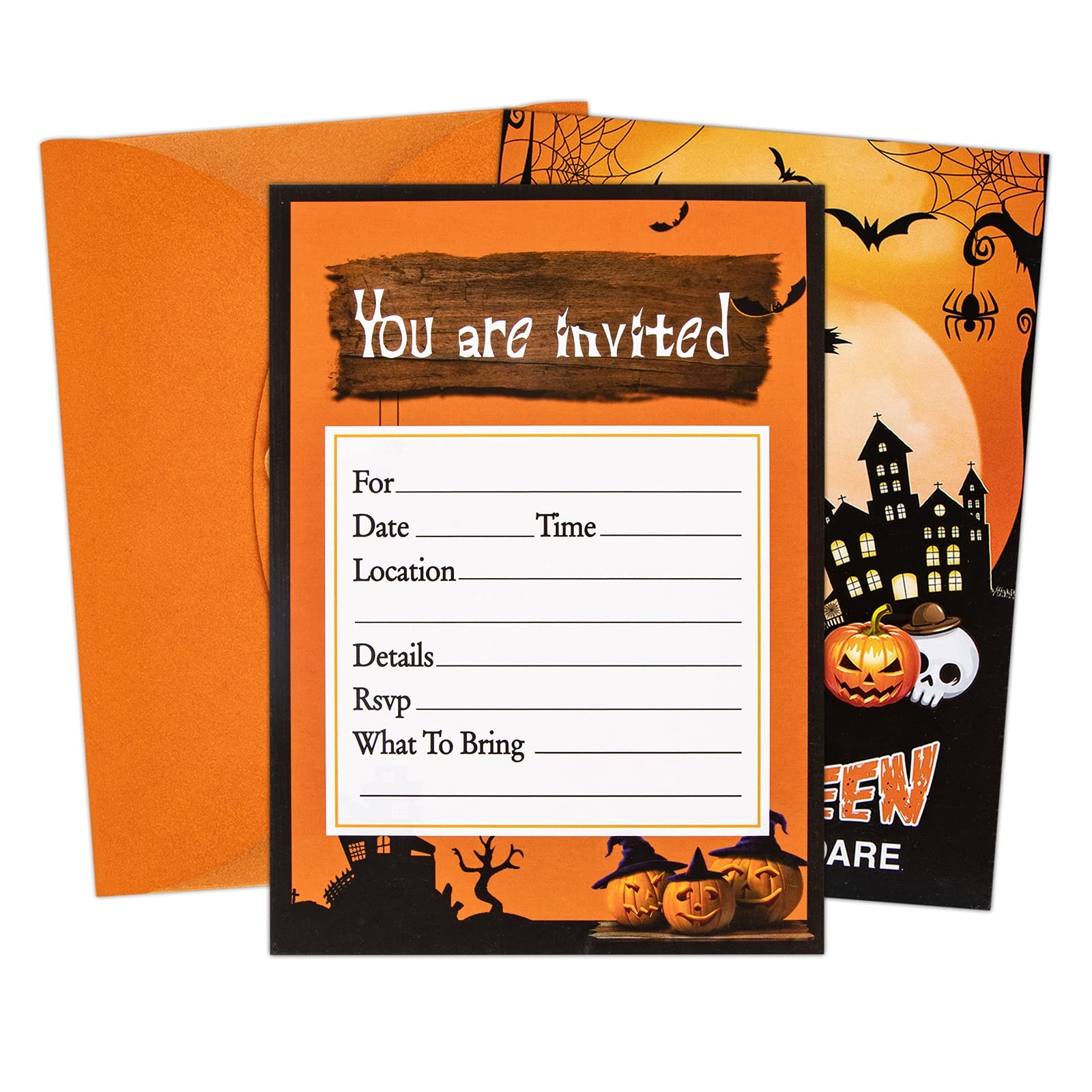 XJF Halloween Party Invitation Cards For Kids 5