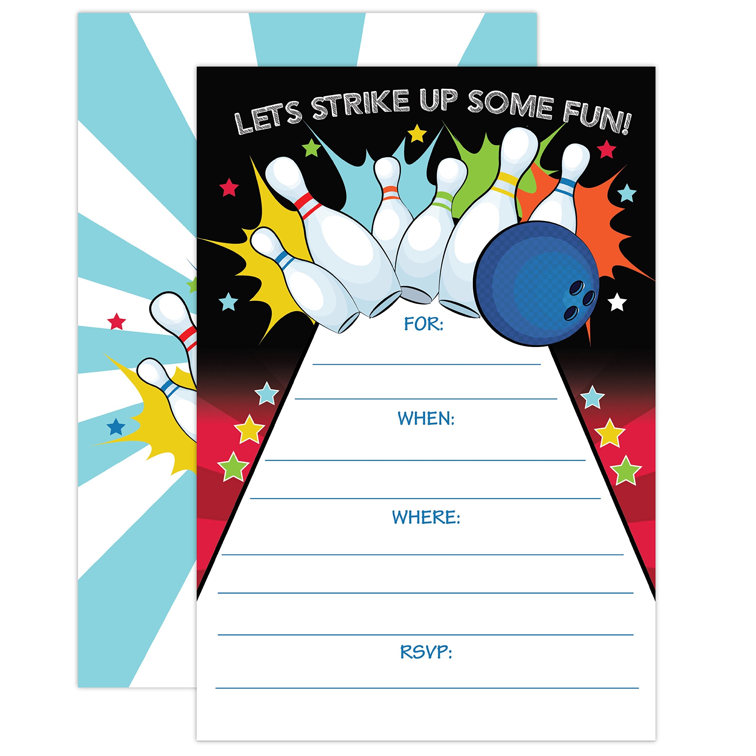 Your Main Event Prints Bowling Party Invitation Bowling Party Invite Boy Birthday Invitation 20 Fill In Mermaid Party Invitations With Envelopes