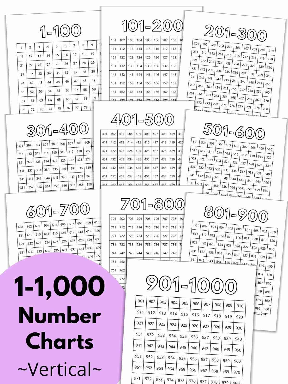 One Thousand Chart Printable
