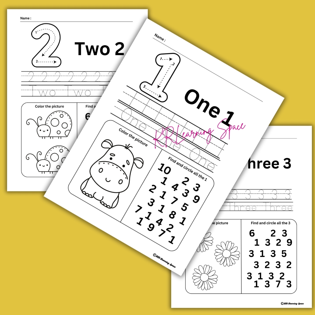 1 10 Number Tracing Preschool Worksheet Printable Handwriting Practice Made By Teachers