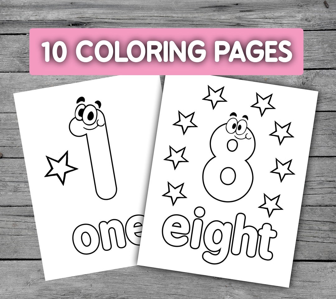 Number Colouring Sheets Printable