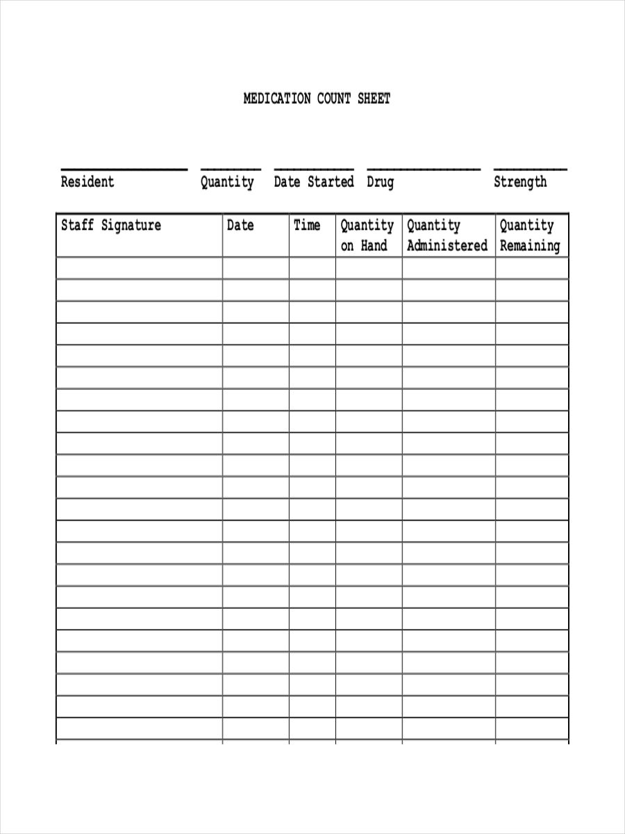 Printable Medication Information Sheets