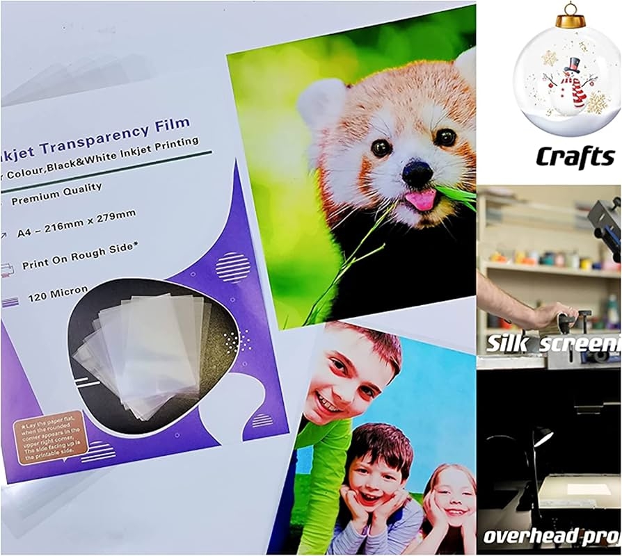 100 Sheets 8 5 X 11 Inch Transparent Sheets 100 Transparency Film For Inkjet Printer Screen Printing Overhead Projector Film Amazon de Home Kitchen