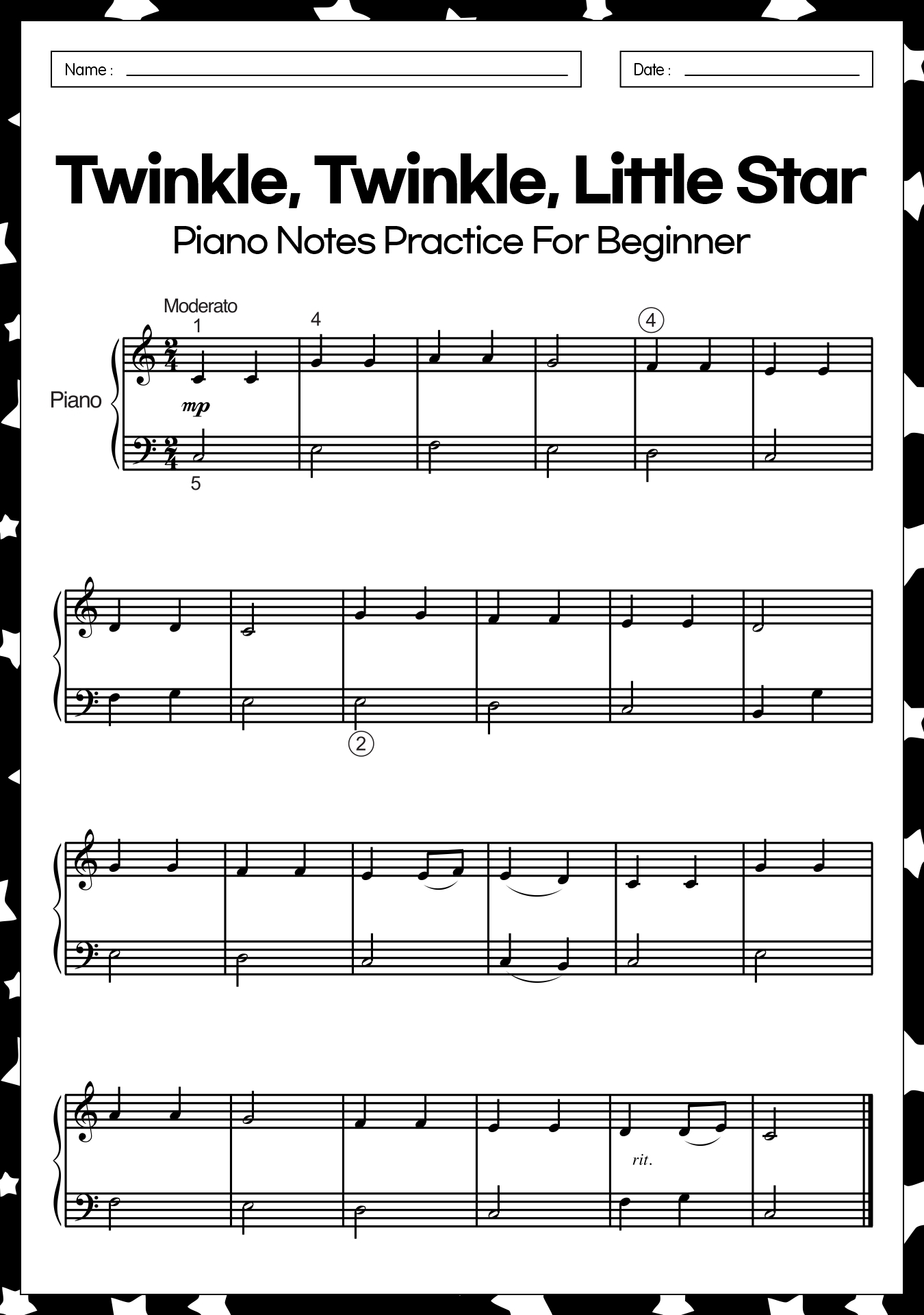 11 Piano Notes Worksheets Free PDF At Worksheeto