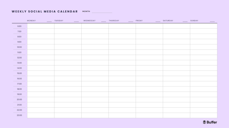 13 Free Social Media Calendar Templates To Help You Plan Your Content