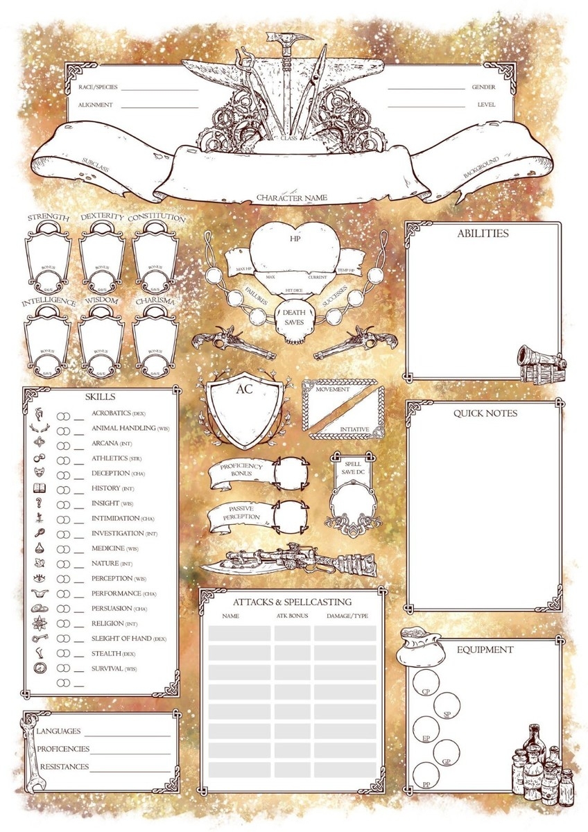 Dnd Sheets Printable
