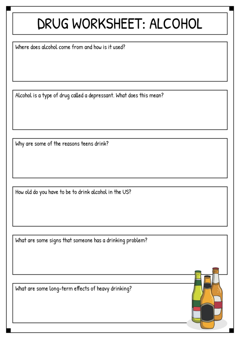 14 Drug Free Worksheets Activities Free PDF At Worksheeto