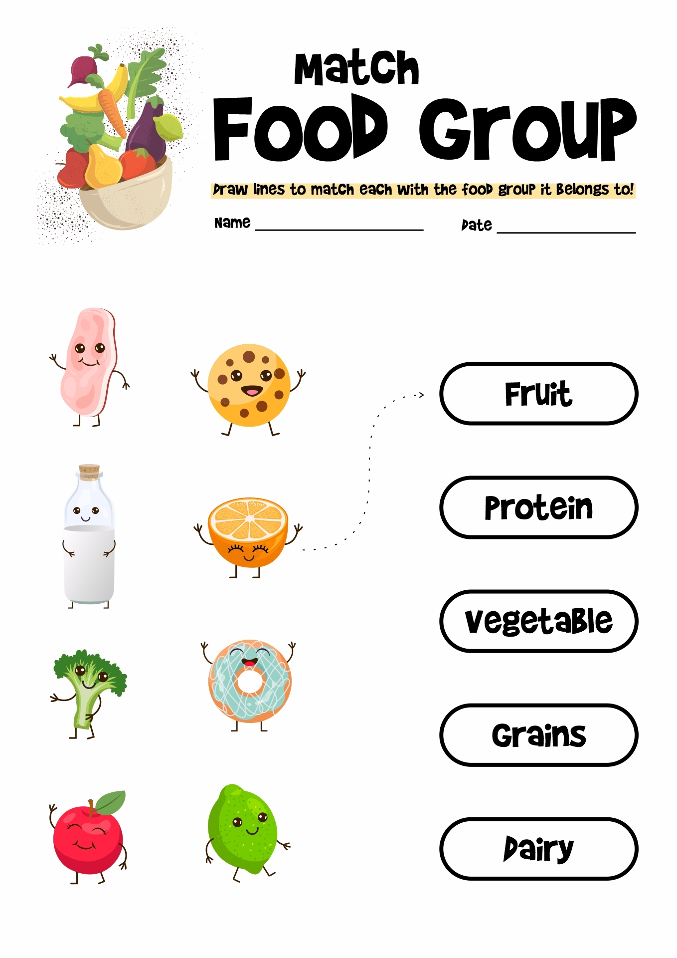 15 5 Food Groups Worksheet Free PDF At Worksheeto