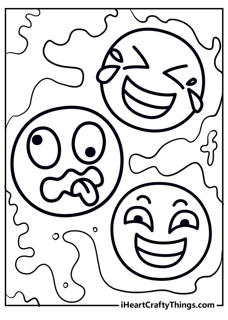 15 Emoji Coloring Pages Free Printable PDFs For Kids 