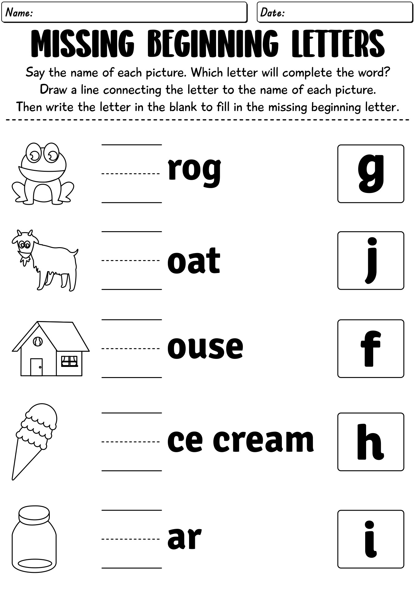 Language Arts Worksheets Printable