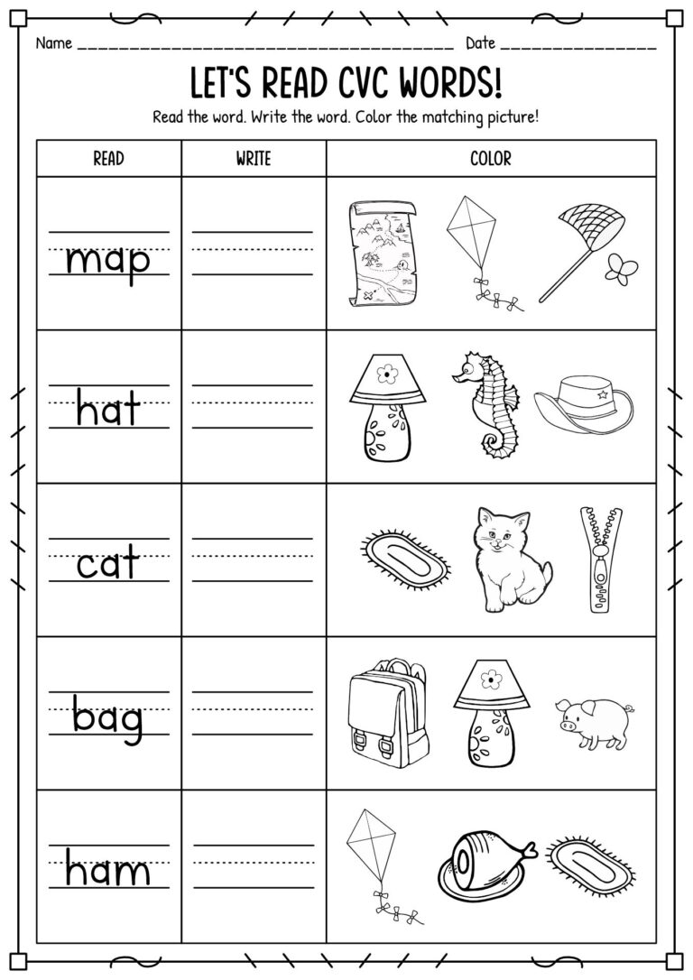 15 Kindergarten Language Arts Worksheets Free PDF At Worksheeto