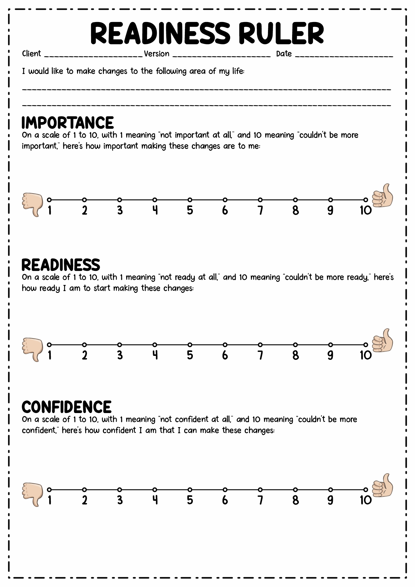 Free Printable Motivational Interviewing Worksheets Pdf