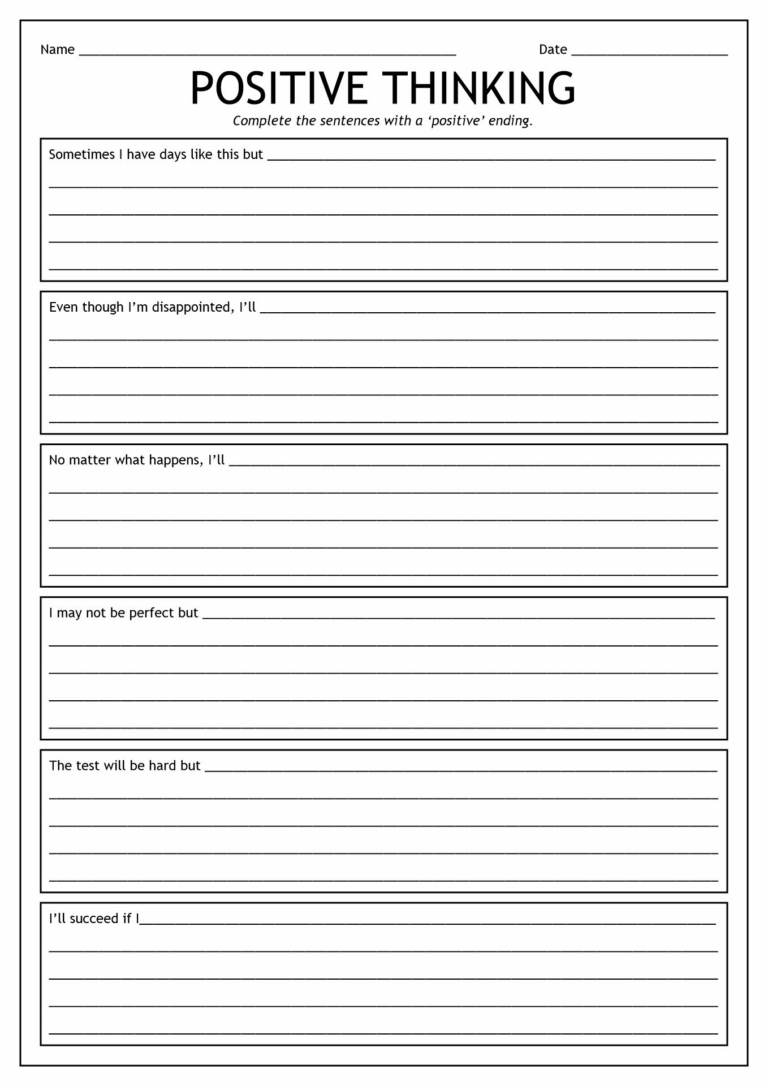 16 Positive Self Talk Worksheets Free PDF At Worksheeto