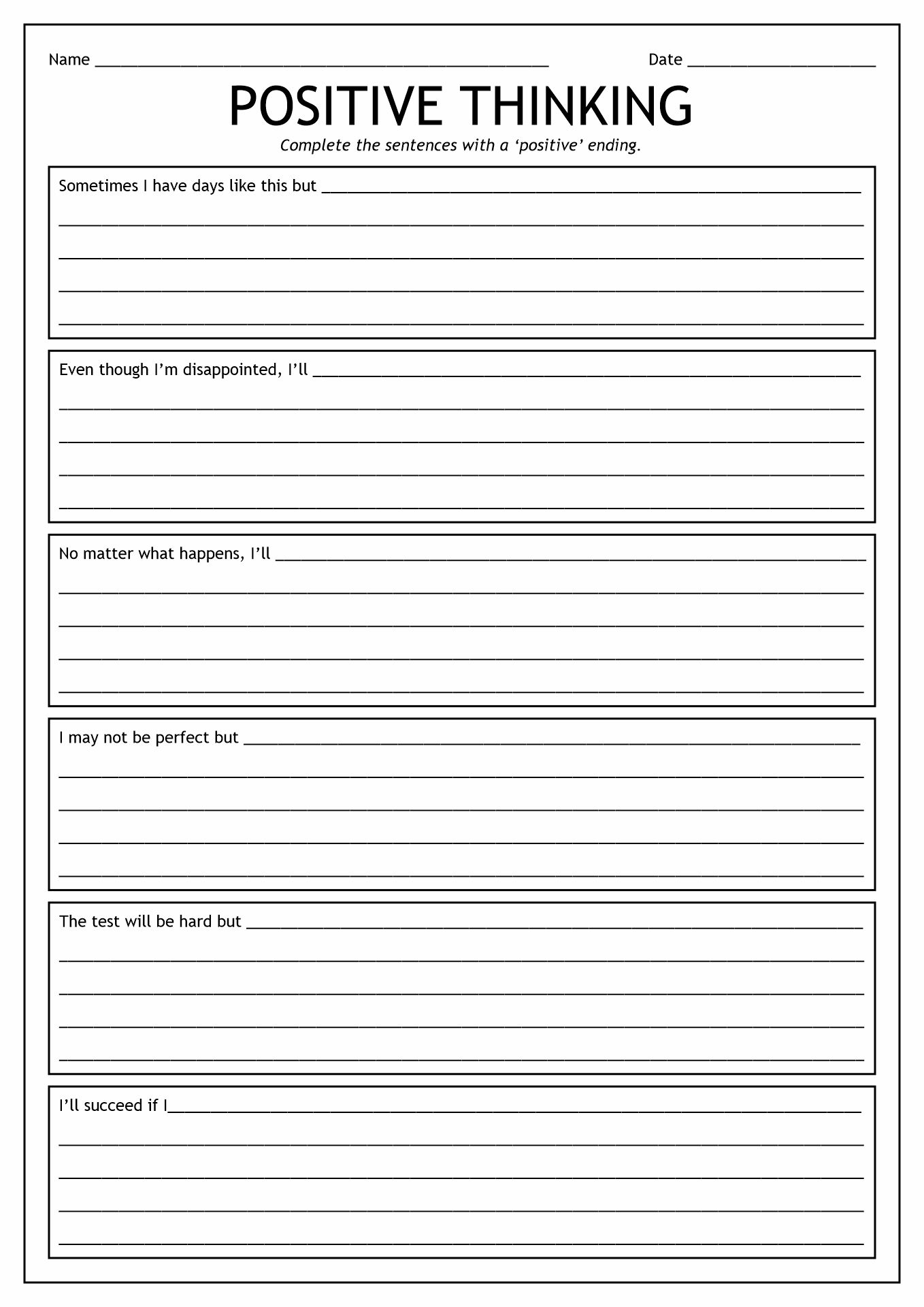 16 Positive Self Talk Worksheets Free PDF At Worksheeto 16 Positive Self Talk Worksheets Free PDF At Worksheeto