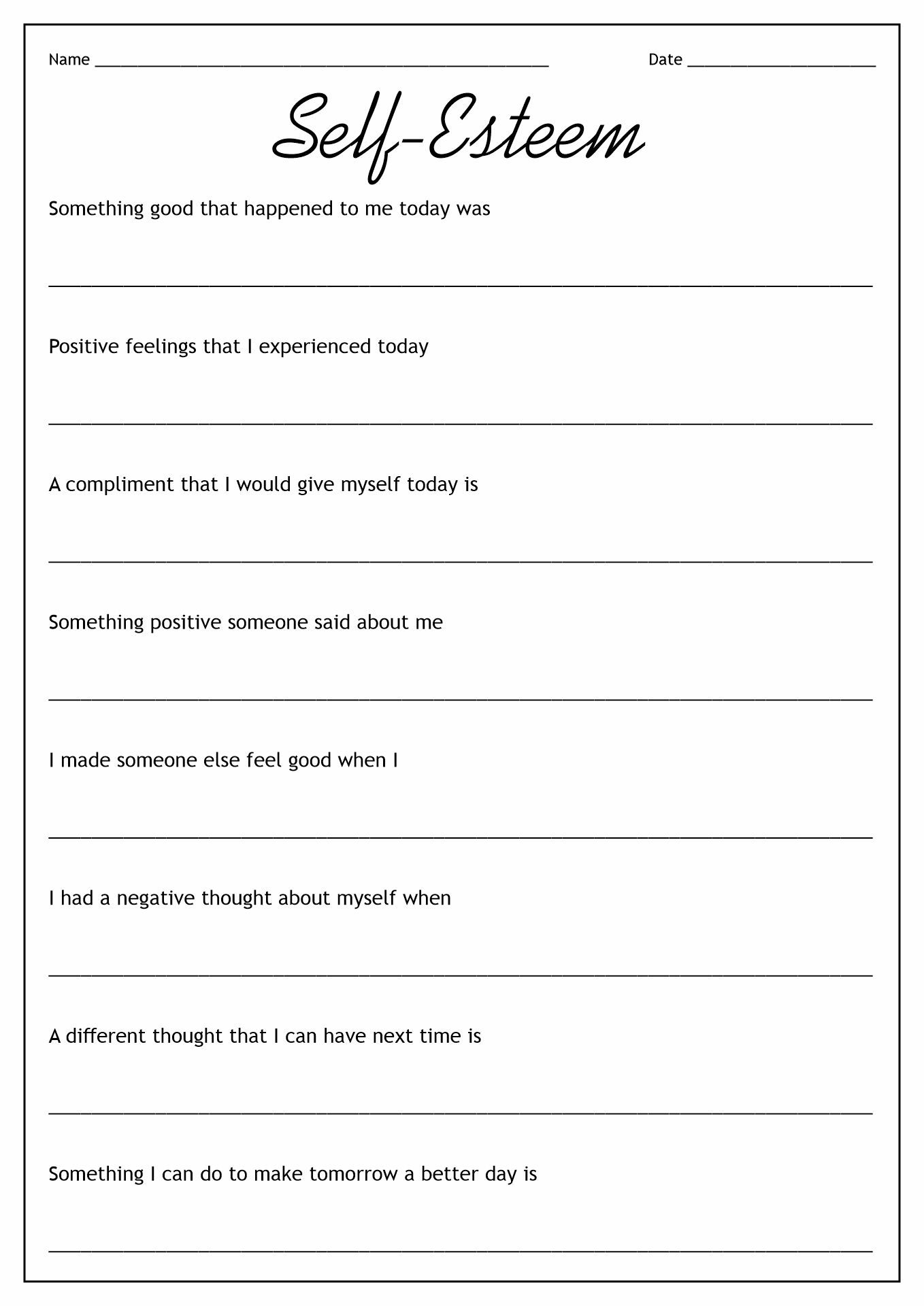 16 Positive Self Talk Worksheets Free PDF At Worksheeto 16 Positive Self Talk Worksheets Free PDF At Worksheeto