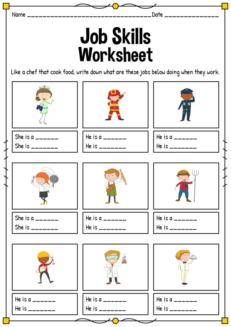 16 Teaching Job Skills Worksheets Free PDF At Worksheeto