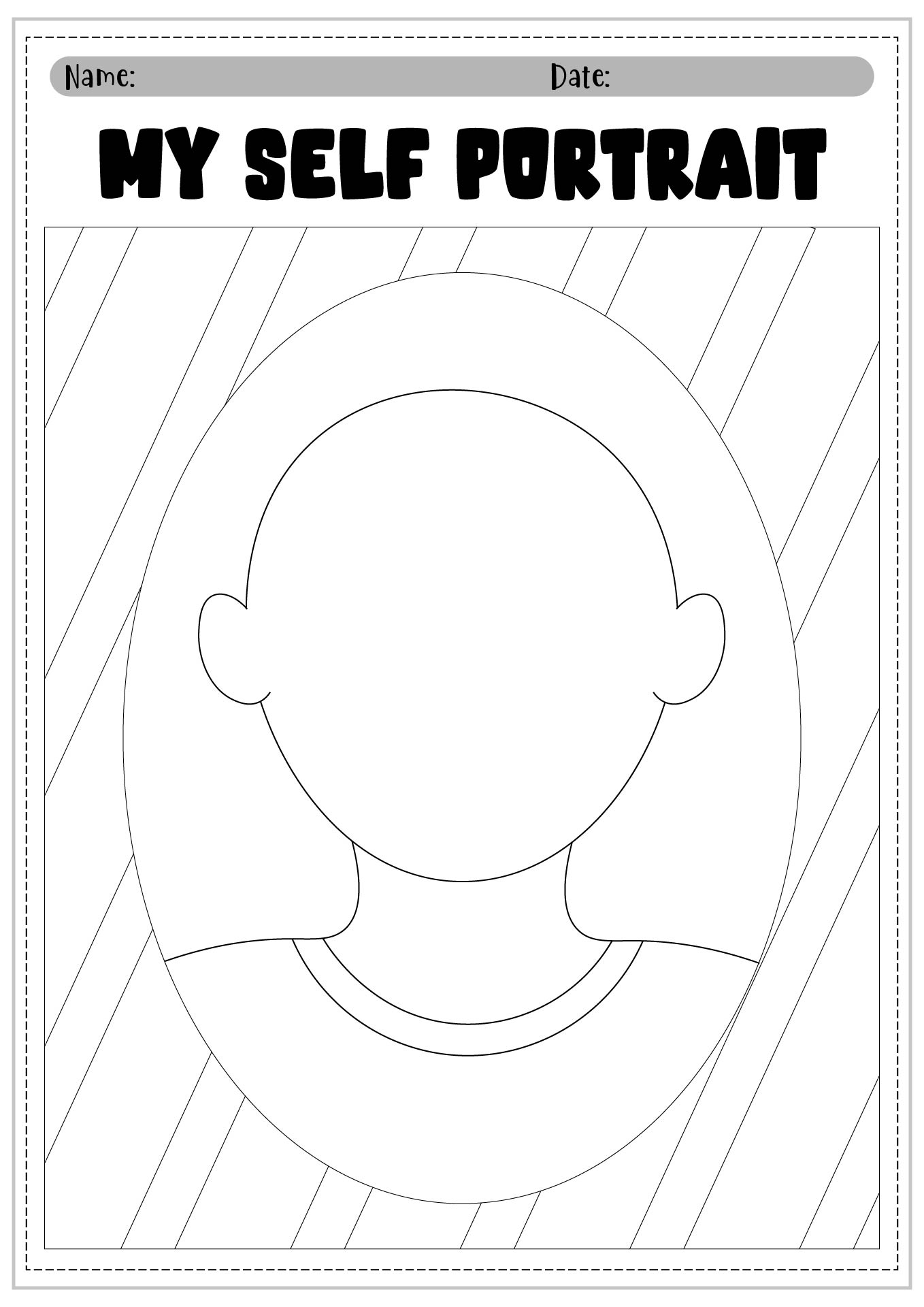 17 Self Portrait Kindergarten Worksheet Free PDF At Worksheeto