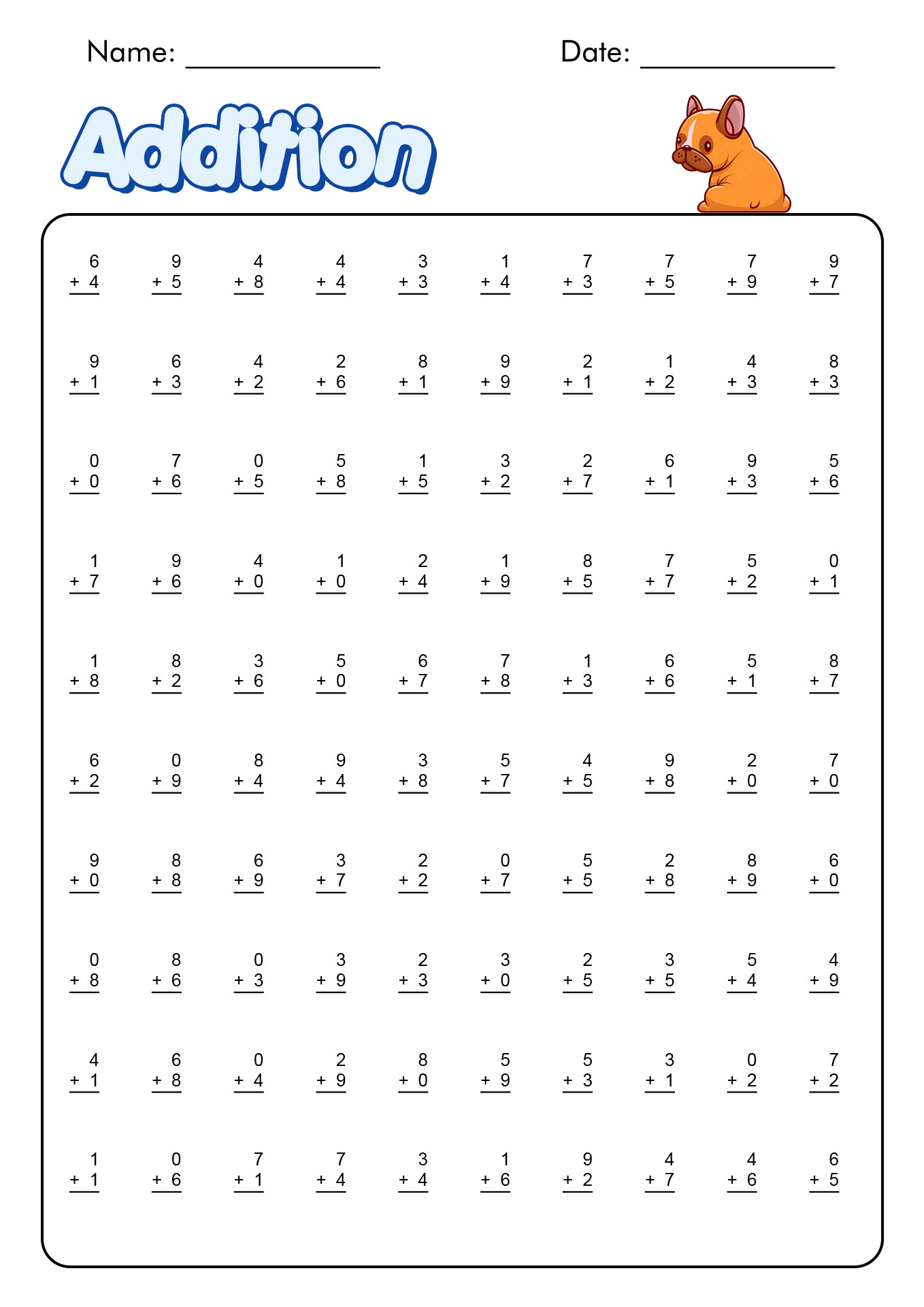 18 1 Minute Timed Addition Worksheets Free PDF At Worksheeto 18 1 Minute Timed Addition Worksheets Free PDF At Worksheeto