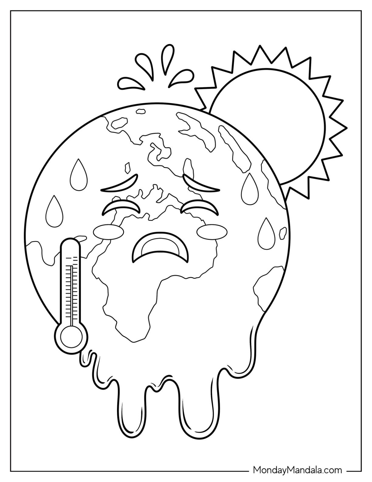20 Earth Coloring Pages Free PDF Printables