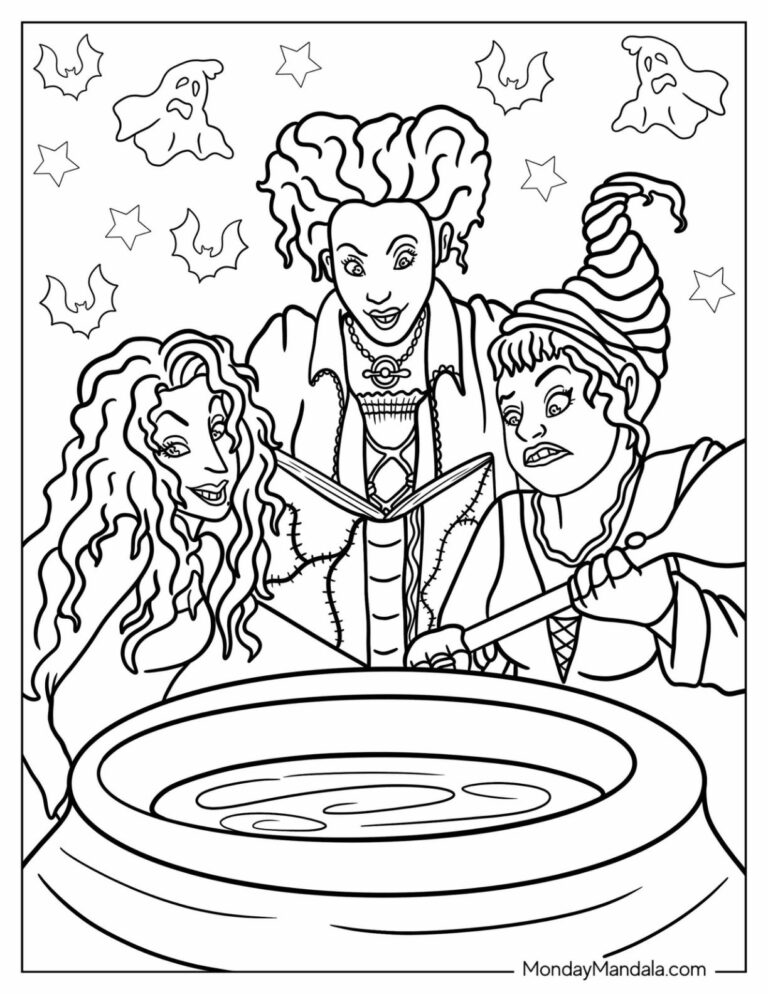 20 Hocus Pocus Coloring Pages Free PDF Printables 