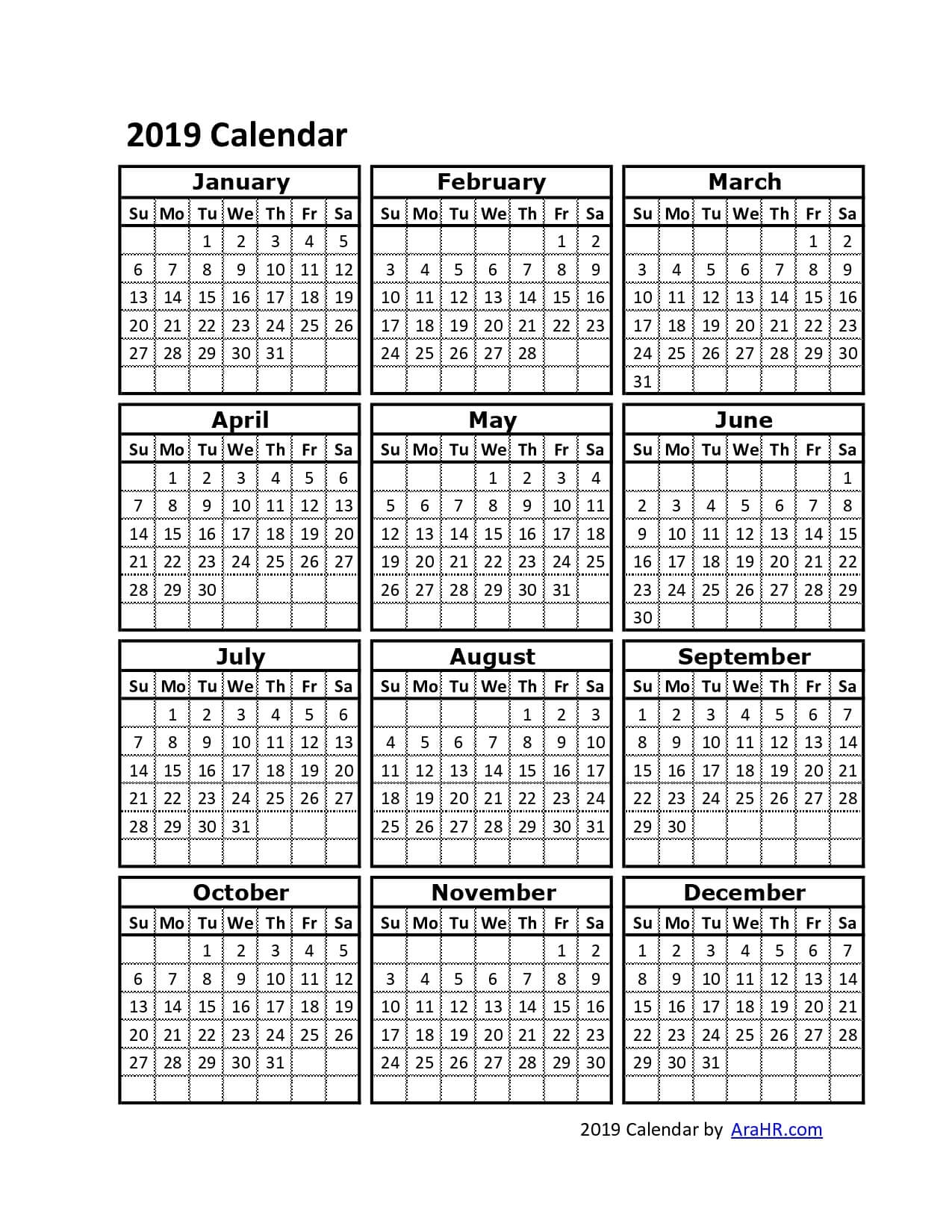 Free Printable Yearly Calendar Pdf Free Printable Yearly Calendar Pdf